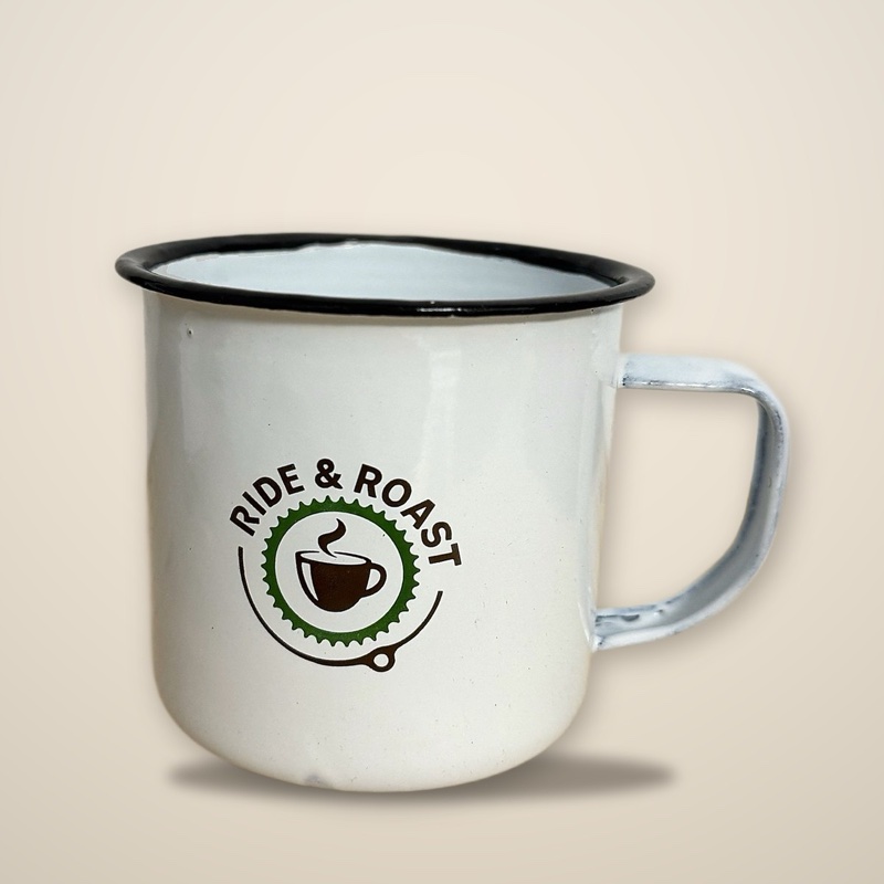 Die Ride & Roast Emaille-Tasse